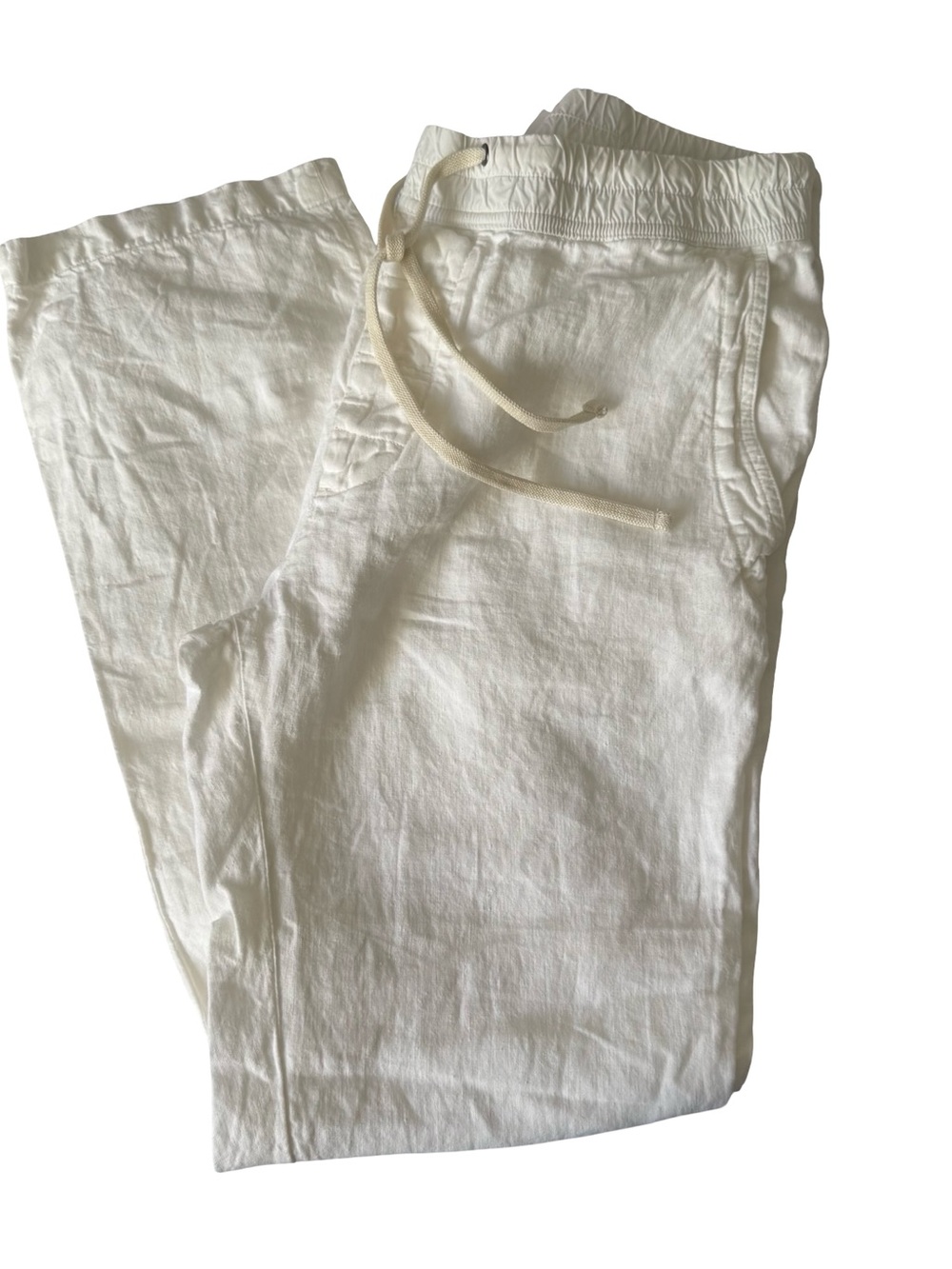 James Perse Men’s Standard Pants 100% Linen Drawstring Relaxed Trouser Size 4/XL